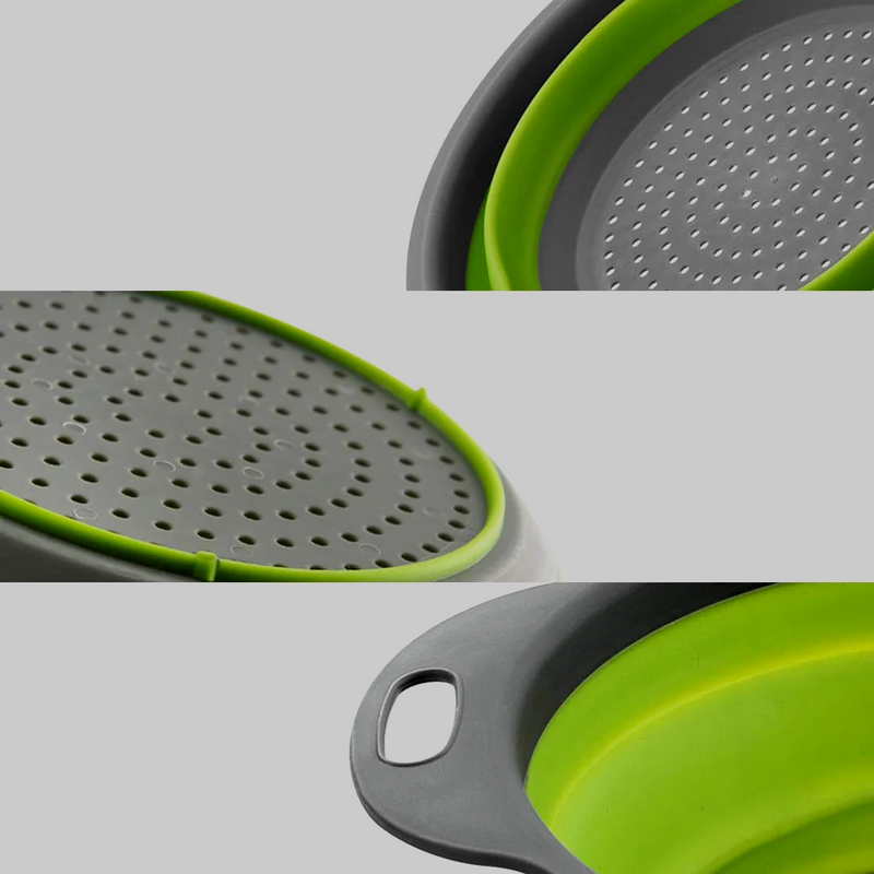 FlexiDrain – Opvouwbare Siliconen Groente- en Fruitwasmand