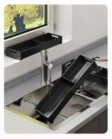 SlideDry Uittrekbaar Afdruiprek – Verstelbare Lade Organizer voor Bestek, Borden & Keukenopslag
