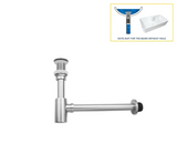 AquaStop Luxe Koperkleurige Geurvrije Sifon & Pop-Up Afvoer