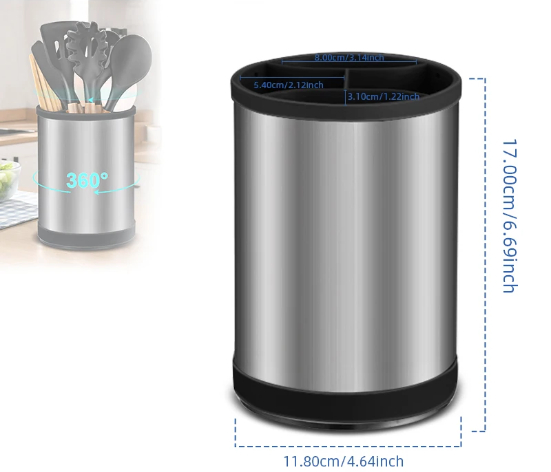 ChefPro – Luxe RVS Universeel Mesblok met Antibacteriële Eigenschappen