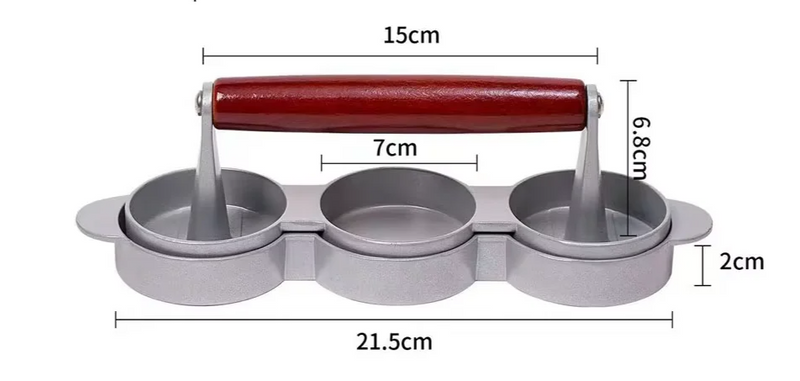 GrillMaster Burgerpers – Aluminium Hamburger Vorm voor Perfecte BBQ Burgers