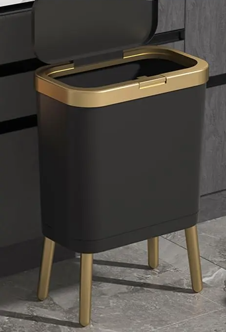 GoldenSlim Moderne Prullenbak met Deksel