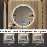 ANAJQAQIA Ronde LED Badkamerspiegel