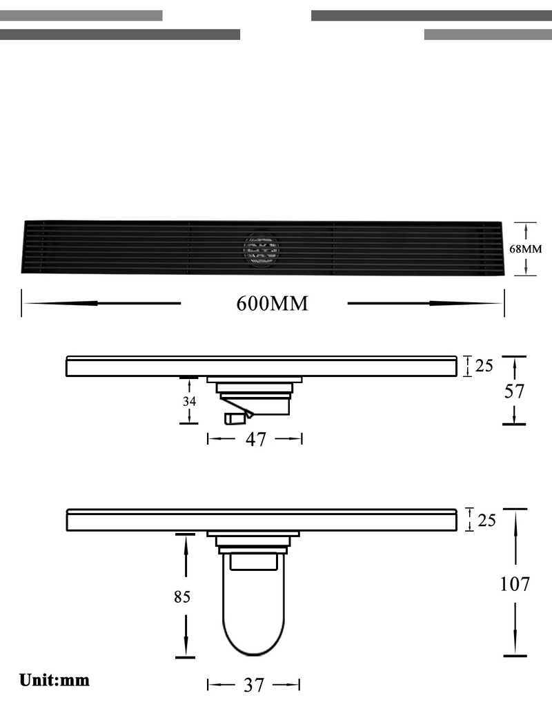 LuxoDrain Tegelinleg Douchegoot