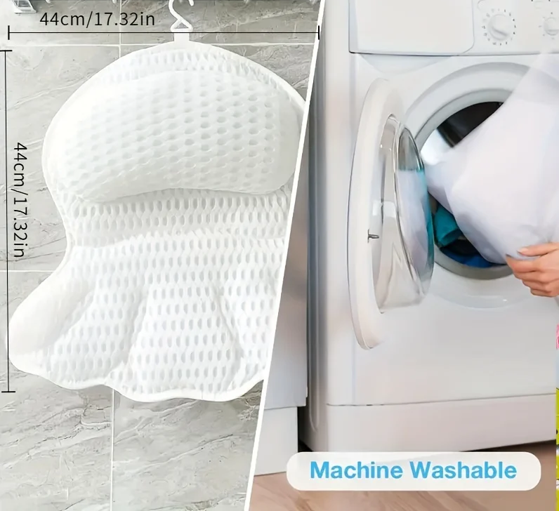 AquaComfort Luxe Badkussen – 3D Air Mesh