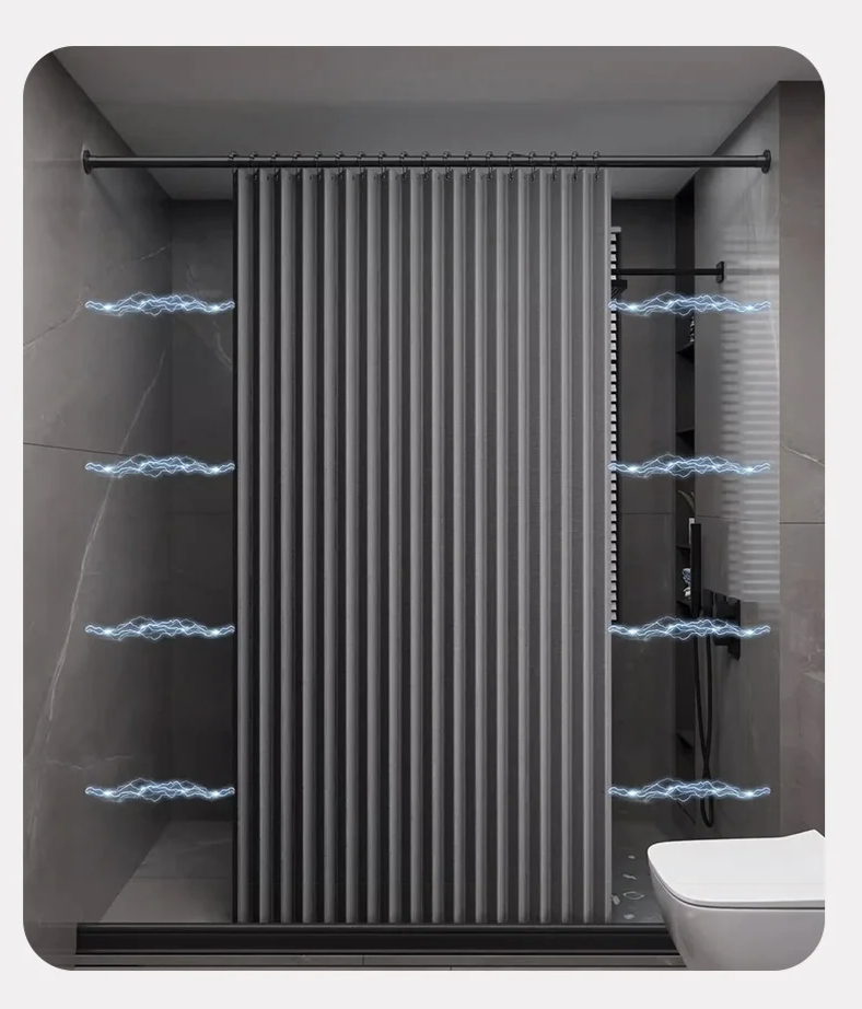 MagnaFold Opvouwbaar Douchegordijn met Magneten