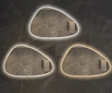 NordiLux Design Badkamerspiegel – Slimme LED Wandspiegel met Onregelmatige Vorm en Aluminium Frame