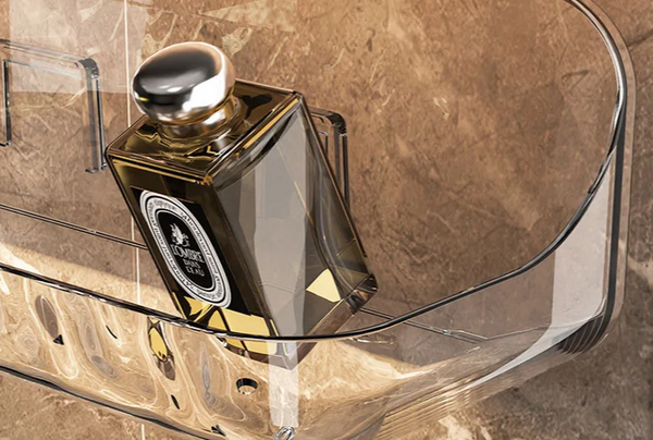 ClearGrip Acryl Wandplank Zonder Boren – Transparant Badkamerrek voor Cosmetica, Shampoo & Meer