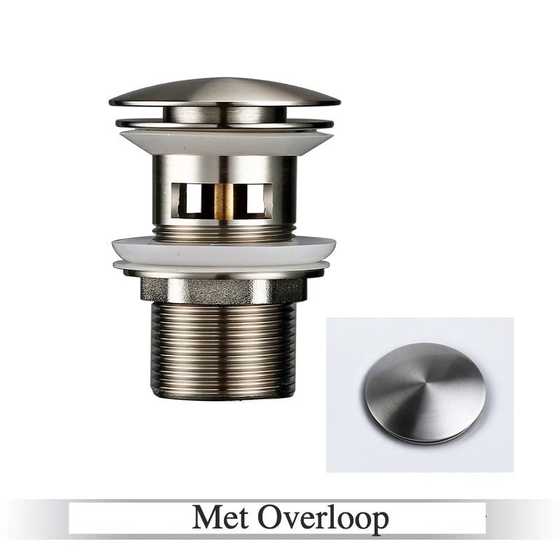 LuxDrain Pop-Up Afvoerplug – Stijlvolle Wastafel Stopper in Zwart, Goud en Rosé