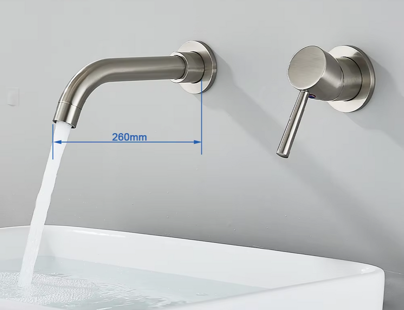LuxaWall Elite – Inbouw Wastafelkraan in Geborsteld Goud