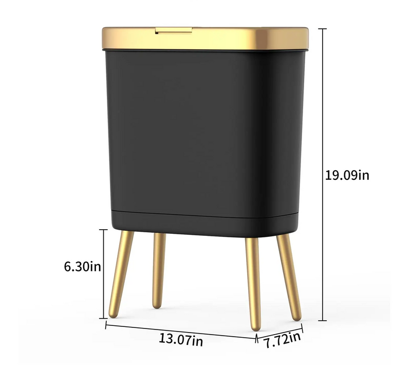 GoldenSlim Moderne Prullenbak met Deksel