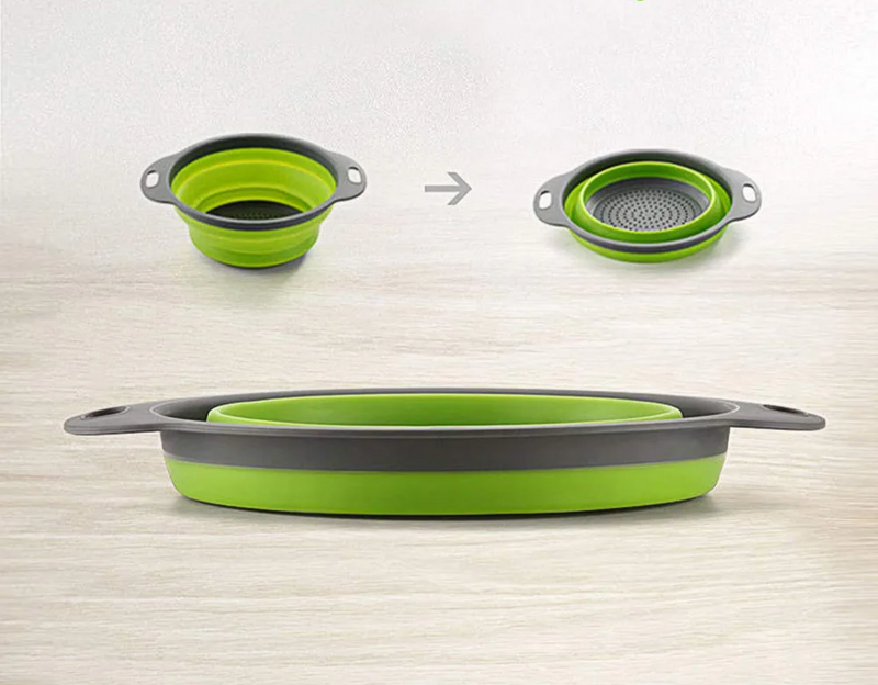 FlexiDrain – Opvouwbare Siliconen Groente- en Fruitwasmand