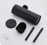 SteelClean Luxe Toiletborstel met Wandhouder – Zwart RVS Design