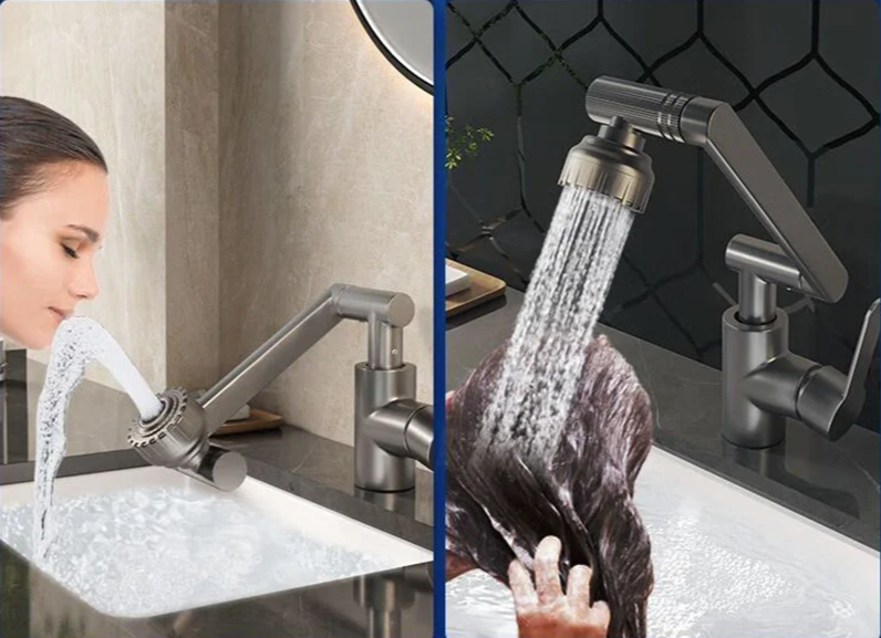 AquaFlex 360° Universele Wastafelkraan