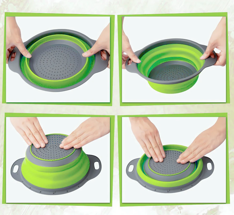 FlexiDrain – Opvouwbare Siliconen Groente- en Fruitwasmand