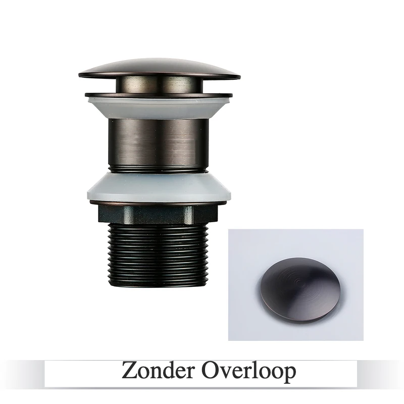 LuxDrain Pop-Up Afvoerplug – Stijlvolle Wastafel Stopper in Zwart, Goud en Rosé
