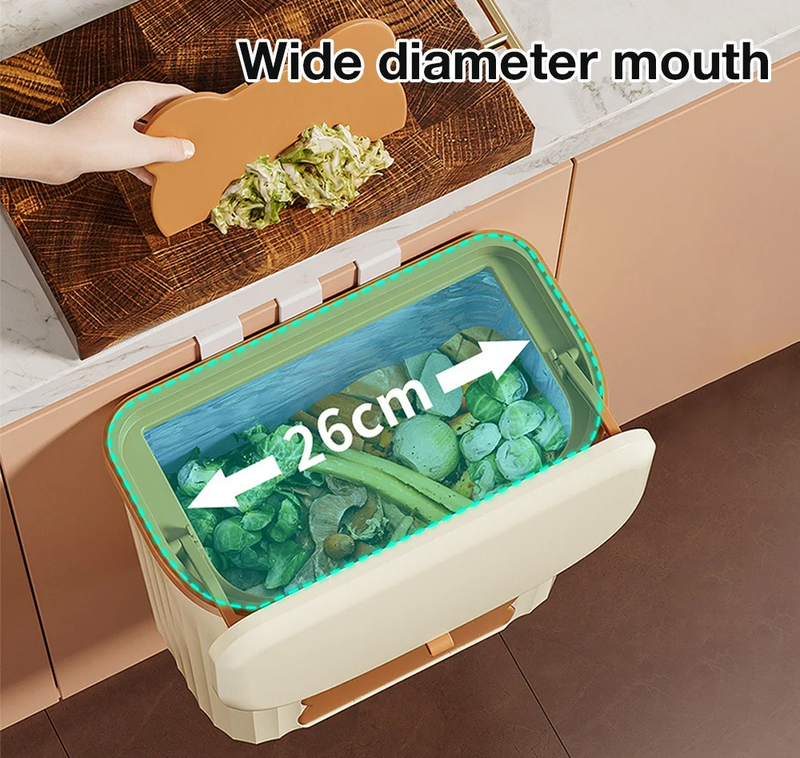 EcoBin Keuken & Badkamer Wandprullenbak – 8.5L / 12L Met Deksel