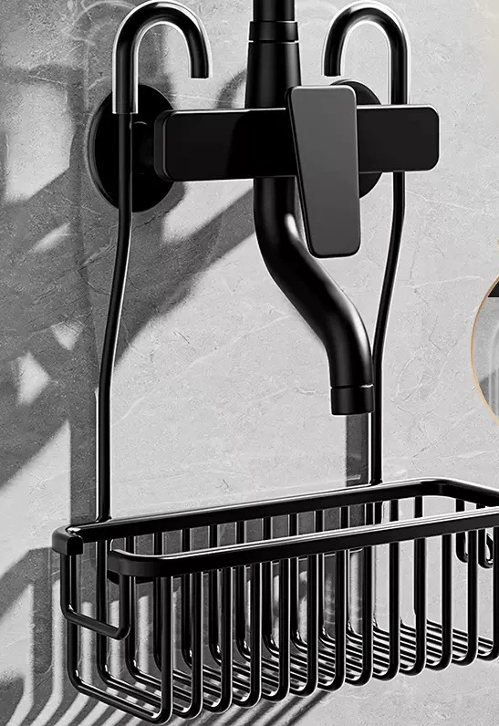 AluGrip Doucherek Zonder Boren – Verwijderbaar Aluminium Badmandje – Wandmontage & Roestvrij