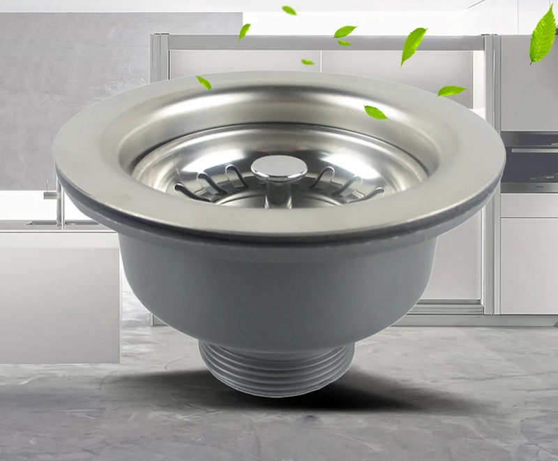 Talea RVS Gootsteenafvoer met Zeef – 114mm/110mm Pop-up Afvoerset