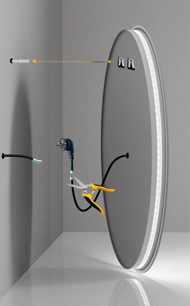 LUVODI Round Smart LED Badkamerspiegel