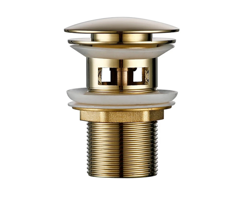 LuxDrain Pop-Up Afvoerplug – Stijlvolle Wastafel Stopper in Zwart, Goud en Rosé