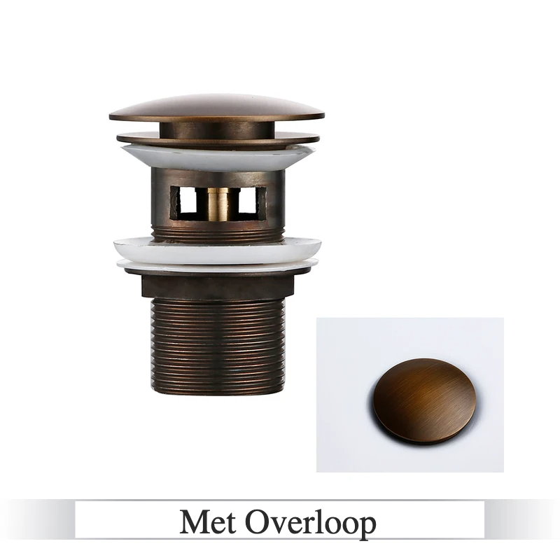 LuxDrain Pop-Up Afvoerplug – Stijlvolle Wastafel Stopper in Zwart, Goud en Rosé