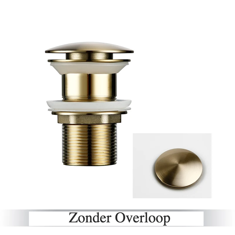 LuxDrain Pop-Up Afvoerplug – Stijlvolle Wastafel Stopper in Zwart, Goud en Rosé
