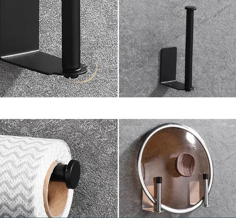 LUXROLLO - Zelfklevende RVS Toiletrolhouder (Verlengd & Zonder Boren)