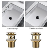 LuxDrain Pop-Up Afvoerplug – Stijlvolle Wastafel Stopper in Zwart, Goud en Rosé