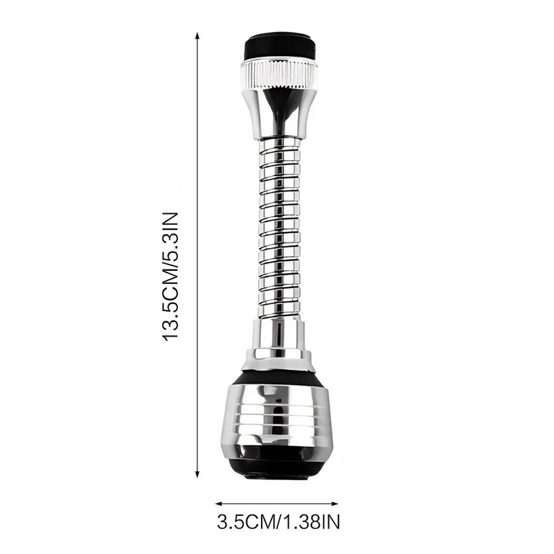 AquaFlex Steel – RVS Kraanverlengstuk met 360° Rotatie & Waterbesparing