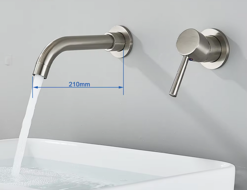 LuxaWall Elite – Inbouw Wastafelkraan in Geborsteld Goud