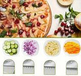 SliceMaster Instelbare Groentesnijder – Handmatige Dicer met Roestvrijstalen Mes – Efficiënt & Energiezuinig Keukenhulpmiddel