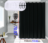 AquaShield Zwarte Douchegordijn – Waterdicht, Stijlvol & Milieuvriendelijk – Pure Black Design