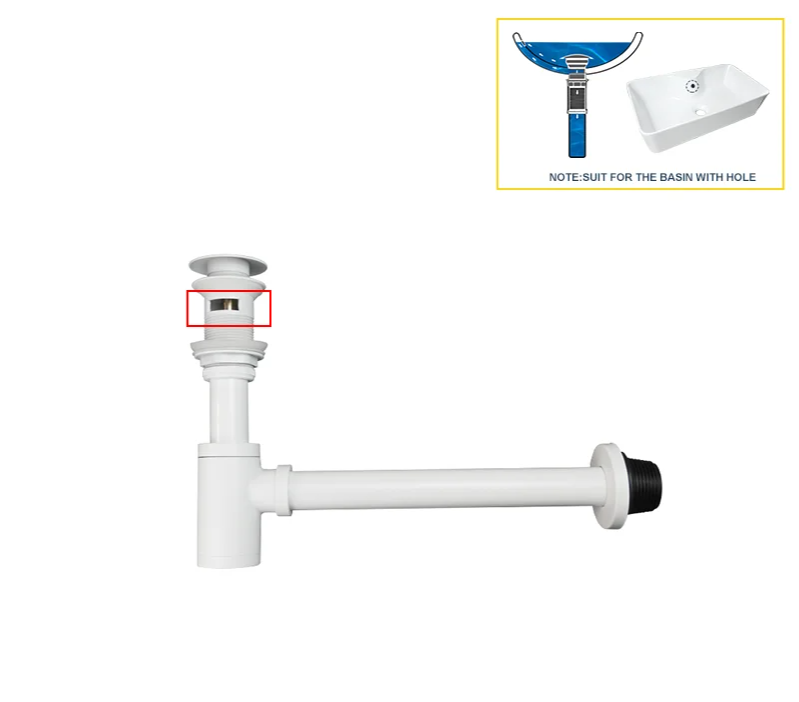 AquaStop Luxe Koperkleurige Geurvrije Sifon & Pop-Up Afvoer