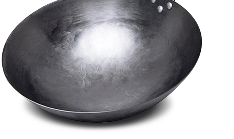 ForgePro – Handgesmede Pure IJzeren Wok met Houten Handvat