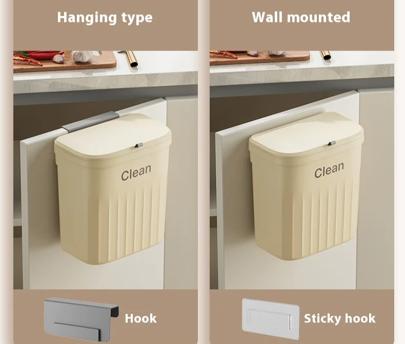 FlexiBin Wand & Hangende Keukenprullenbak – 8.5L / 12L Met Deksel