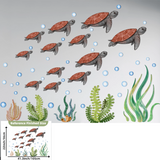 SeaWorld Oceaan Dieren Muurstickers – Onderwaterwereld Kinderkamer Decoratie met Schildpad, Dolfijn & Meer