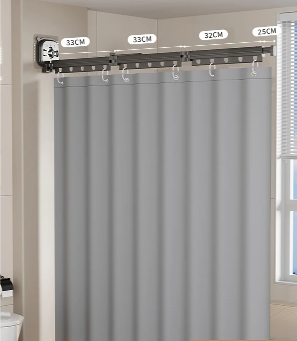 EasyTimes 2025 Opvouwbare Douchegordijn Set