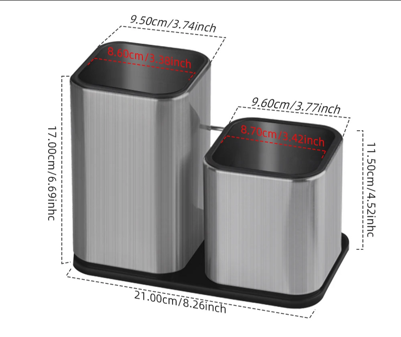 ChefPro – Luxe RVS Universeel Mesblok met Antibacteriële Eigenschappen