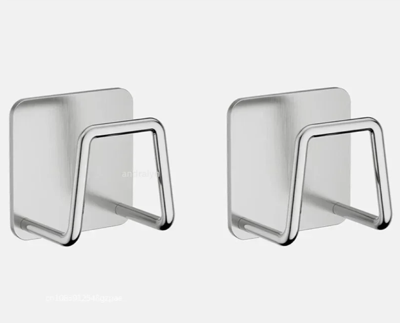 StickDry RVS Sponshouder – Zelfklevende Organizer voor Goothoek & Keukenaccessoires