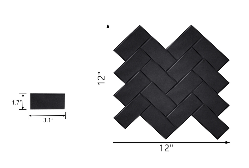 Herringbone Luxe – Zelfklevende Wandtegels