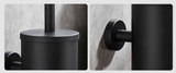 SteelClean Luxe Toiletborstel met Wandhouder – Zwart RVS Design