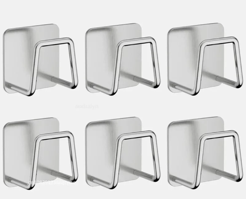 StickDry RVS Sponshouder – Zelfklevende Organizer voor Goothoek & Keukenaccessoires