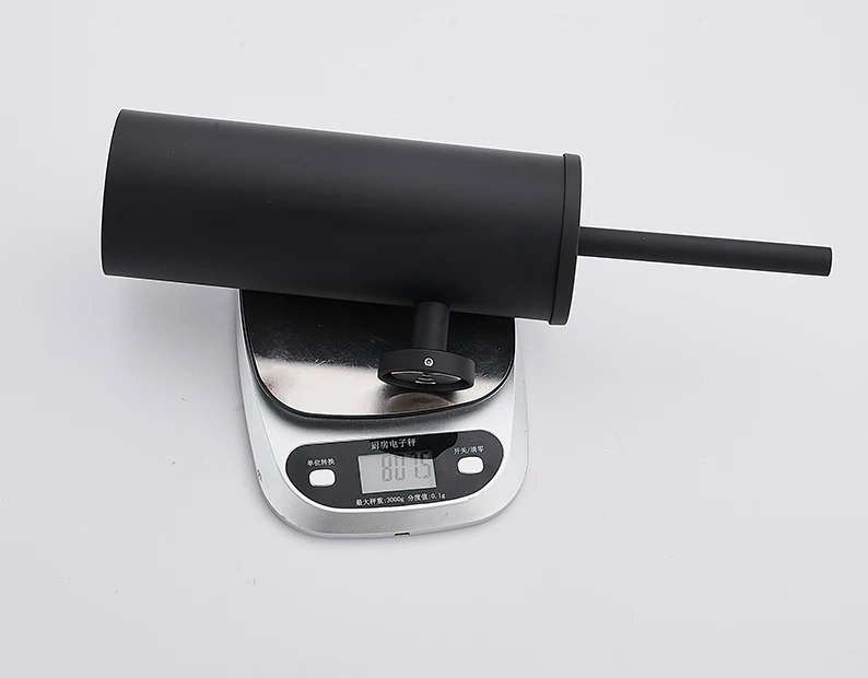 SteelClean Luxe Toiletborstel met Wandhouder – Zwart RVS Design