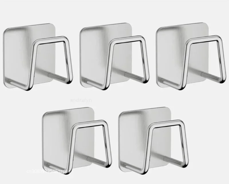 StickDry RVS Sponshouder – Zelfklevende Organizer voor Goothoek & Keukenaccessoires