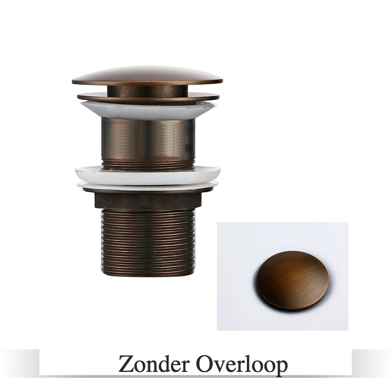 LuxDrain Pop-Up Afvoerplug – Stijlvolle Wastafel Stopper in Zwart, Goud en Rosé