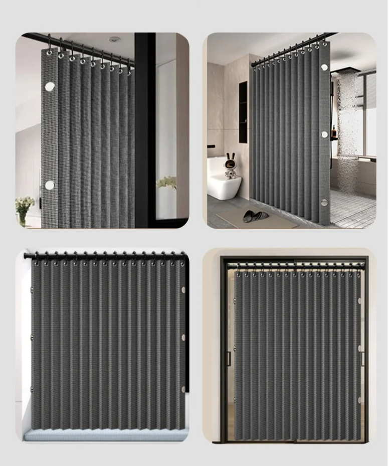 MagnaFold Opvouwbaar Douchegordijn met Magneten