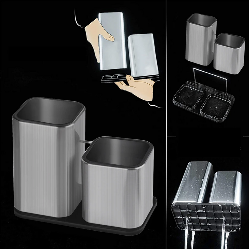 ChefPro – Luxe RVS Universeel Mesblok met Antibacteriële Eigenschappen