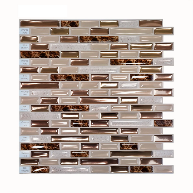 Golden Mosaic Luxe – Zelfklevende Wandtegels