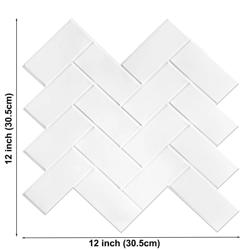 StickaTile 3D Tegellook Wandstickers – Zelfklevende Warmtebestendige Tegelstickers (10 stuks)